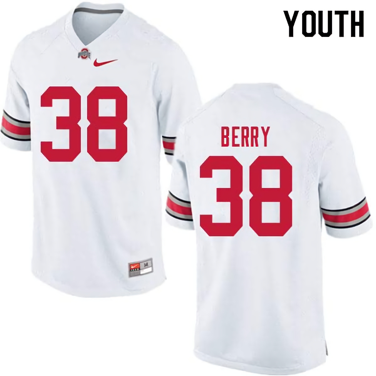 Rashod Berry Ohio State Buckeyes Youth NCAA #38 Nike White College Stitched Football Jersey MNF5856MS